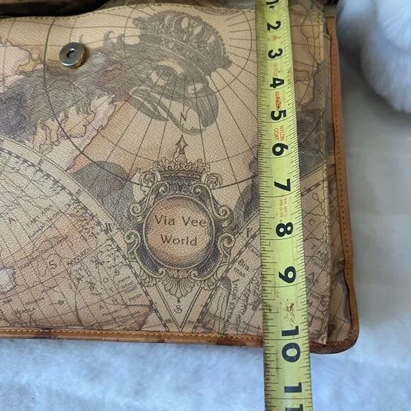 D Collection world classic  Vinyl and  leather office large shoulder bag - Picture 9 of 12